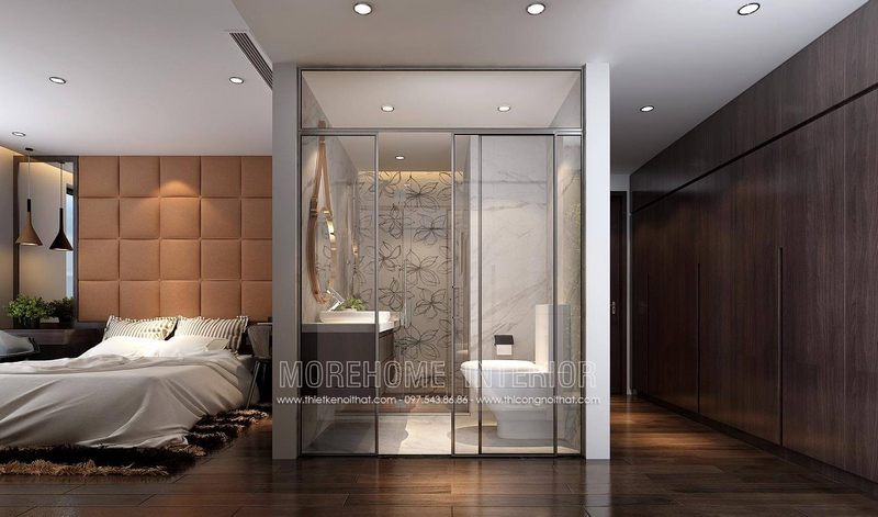 Tủ áo Laminate giả vách, cao kịch trần, tận dụng tối đa không gian sống, vừa là tủ áo, vừa là vách trang trí cao cấp
