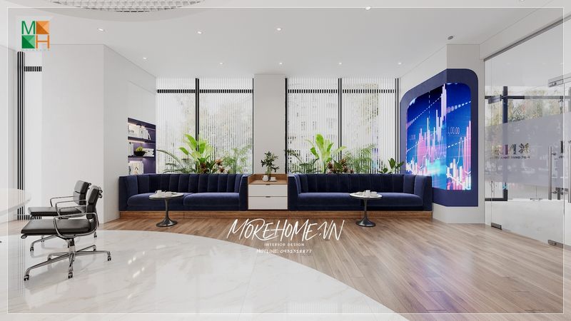 Thiết kế văn phòng làm việc môi trường làm việc với không gian thoáng đãng thẩm mỹ nội thất sắp xếp hiện đại sử dụng tiện lợi.